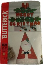 4525  MCCALLS 15'' SANTA CENTERPIECE, WALL HANGING VINTAGE PATTERN UNCUT
